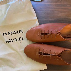 Mansur Gavriel, Lace Up Oxfords, Cammello, 37.5